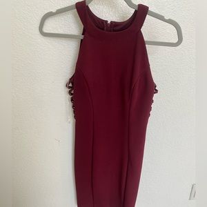 Honey and Rosie maroon formal dress
